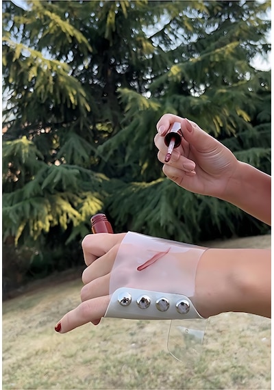 Croc Profesyonel Şeffaf Makyaj Eldiveni - Makeup Glove Krem