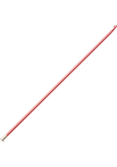 Abarta 4,5mm Renkli Metal Gagalı Örgü Şiş Tunus Tığ 25cm-kırmızı 1 Adet