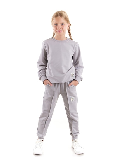 Ahengim Kız Çocuk Back To School Pamuklu Trend Eşofman Takımı Ak2529 Gri