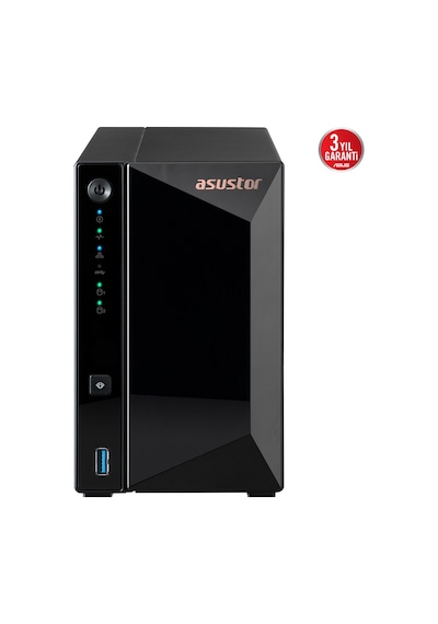 Asustor As3302t V2, 2gb Ddr4 Ram, 2 Yuvalı 2x20tb Destek , 1x2.5gbe Network, 3xusb 3.2, Tower Nas Yedekleme Cihazı