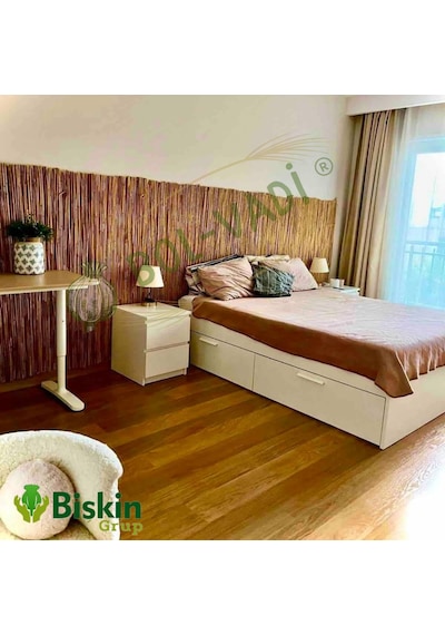140cm Yükseklik X 250cm Genişlik Doğal Bambu Kamış Hasır Çit Dekoratif Bahçe Balkon Ve Duvar Çiti Reed Fence
