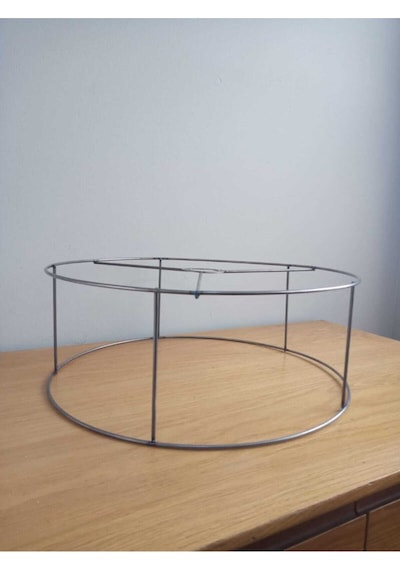 Abajur Ve Lambader Teli Çemberi 40 Cm Çap 15 Cm Yükseklik Ham