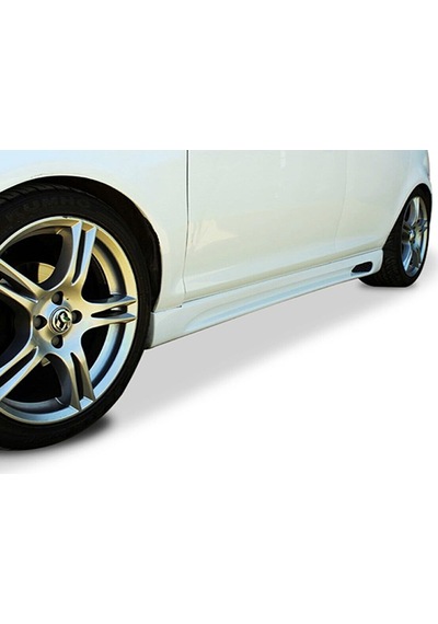 Renault Megane 2 Kanallı Yan Marşpiyel Seti Mat Siyah Plastik 2 Adet 2002-2009