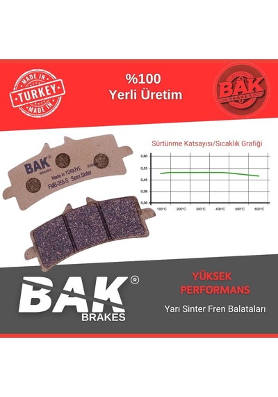 Bak Brakes Fmb-054-s Segway, Cf Moto Atv Utv. Arka Fren Balatası Yarı Sinter Kalite