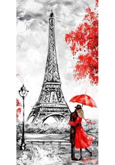 Giydirme Kapı Folyosu Paris Yağlıboya Diğer
