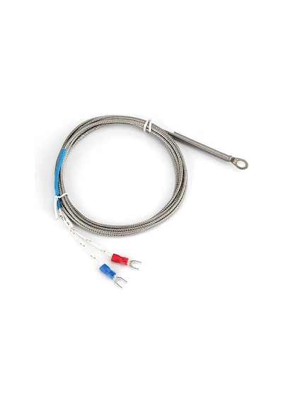 K Type Thermocouple 1 Metre Montaj Delikli Sıcaklık Isı Sensörü 0c/800c Paslanmaz Çelik Prob K Tip