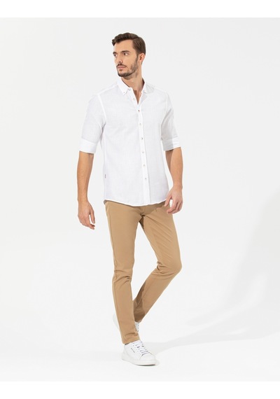 Pierre Cardin Erkek Beyaz Desenli Gömlek 50268183-vr013 Beyaz