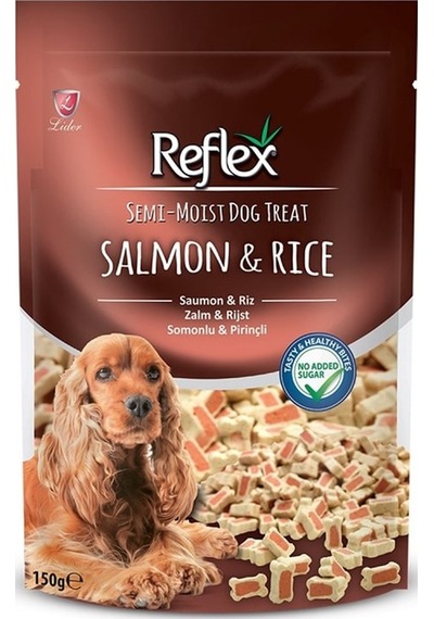 Reflex Semi-Moist Somonlu Pirinçli Köpek Ödül Kemiği 150 G