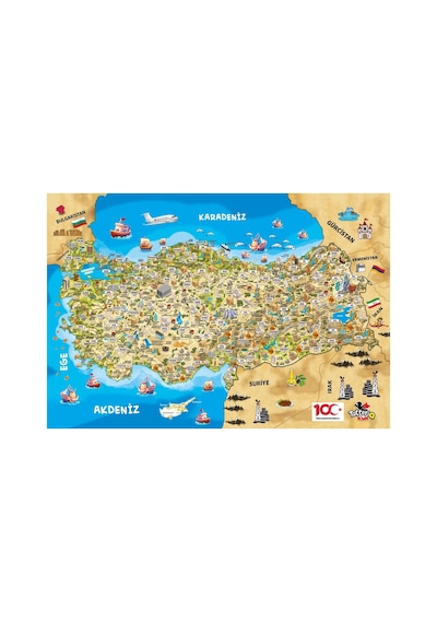 Türkiye Kültür Haritası 100.yıla Özel Puzzle 260 Parça