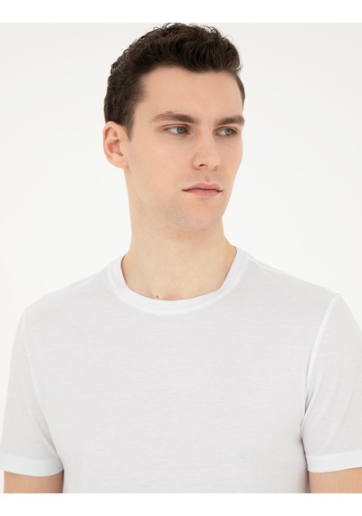 Pierre Cardin Erkek Beyaz Tişört 50284319-Vr013 Beyaz