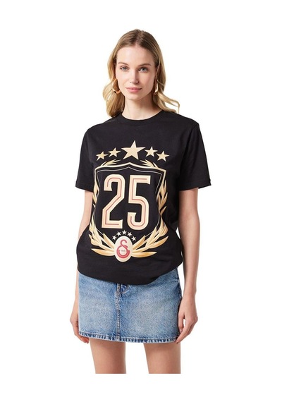 Gsstore Galatasaray 25 Şampiyonluk T-shirt - E251351-1-10637 Siyah