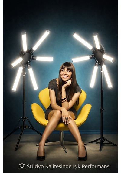 Mega Yıldız Led Stüdyo Çekim Işığı Aydınlatma Ürün-konsept-makeup-youtube 120 Watt Beyaz