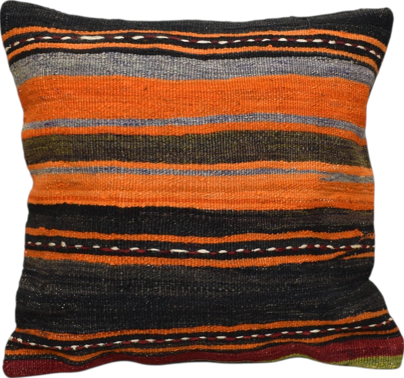 Zehra Abla Halı Yeni El Dokuma Dekoratif Kilim Kırlent Yastık Kılıfı 6513 Çok Renkli
