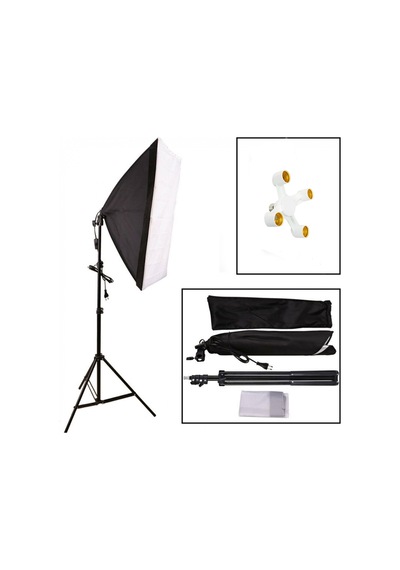 Fototek 50 x 70 CM 4 Duylu Sürekli Işık Softbox + 2 M Işık Ayağı