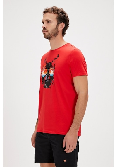 Bad Bear Manx Erkek Kırmızı Yuvarlak Yaka Tişört 240107011-RED Kırmızı