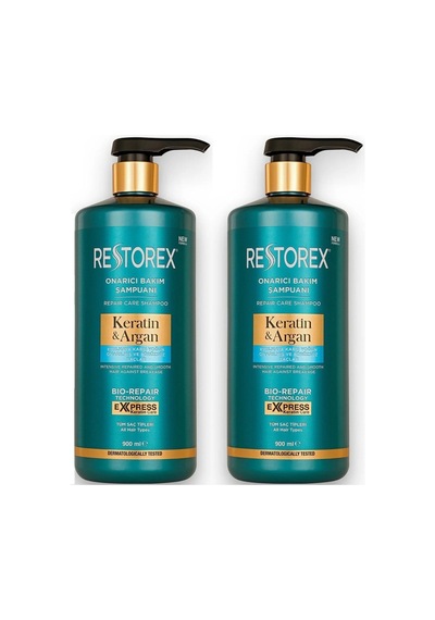 Keratin Argan Onarıcı Bakım Şampuanı 900 Ml 2 Adet
