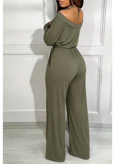 Bhrwear Kadın Modanna Yaka Sırttan V Yakalı Beli Lastikli Viskon 2 Iplik Tulum Renkli