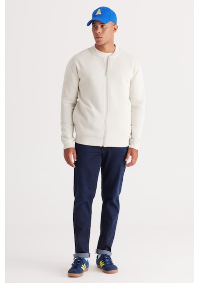 AC&Co / Altınyıldız Classics Erkek Bej Standart Fit Normal Kesim İçi Polarlı Kolej Yaka Pamuklu Sweatshirt Ceket Bej AC&Co / Altınyıldız Classics Erkek Bej Standart Fit Normal Kesim İçi Polarlı Kolej Yaka Pamuklu Sweatshirt Ceket Bej