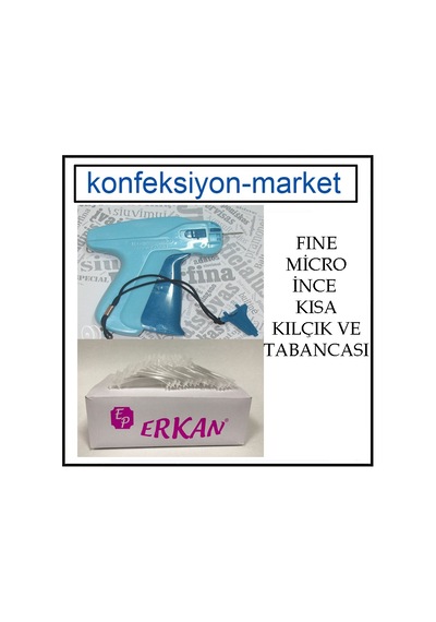 Micro Fine 5Mm Kısa Seffaf Kılçık ve Fine Etiket Takma Tabancası
