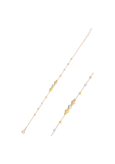 Gümüş Altın Yaldızlı, Rodaj Ve Rose Renkli Dorissa Dorica Bilekli N11.14036