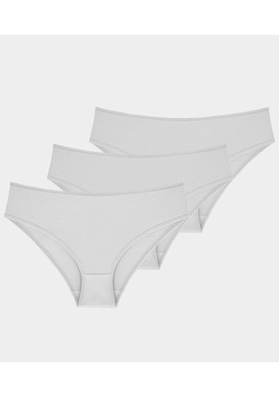 Aycı Pamuklu Basic Slip Külot 3'lü Paket Beyaz