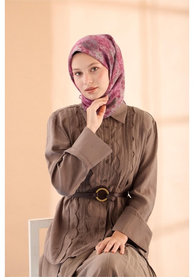 Silk Home Soft Eşarp 73095-21 Fuşya, Gri, Füme, Sisli Yeşil