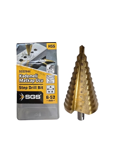 Sgs Hss Kademeli Matkap Ucu Çam Panç - 6-52 Mm.
