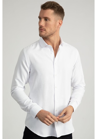 Tudors 22773 Slim Fit Dar Kesim Armürlü Erkek Gömlek Beyaz Tudors 22773 Slim Fit Dar Kesim Armürlü Erkek Gömlek Beyaz
