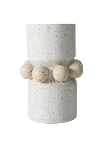 Mudo Home Daphne Dots Vazo 17x17x47 Cm Beyaz