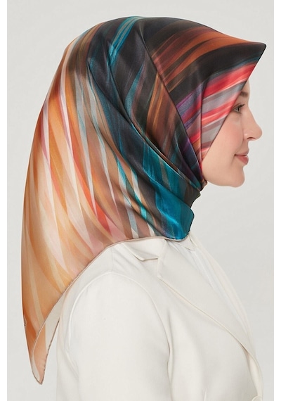 Armine Nostalji Serisi %100 Twill İpek Eşarp 8508d 31