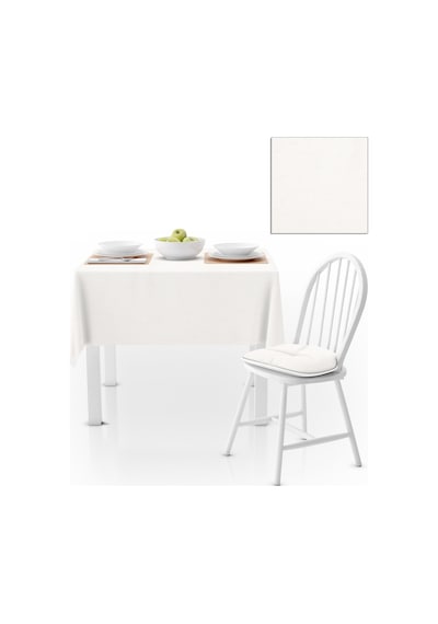 Kırık Beyaz Kadife Dokulu Masa Örtüsü 120x180
