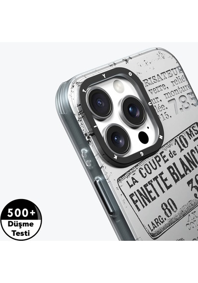 Apple iPhone 16 Pro Max Uyumlu Kılıf Magsafe Şarj Özellikli Youngkit Literary Serisi Retro Magz Kapak Gri