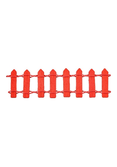 Kırmızı Ahşap Bahçe Çit Figür 10.5x2.8 CM 1 Adet