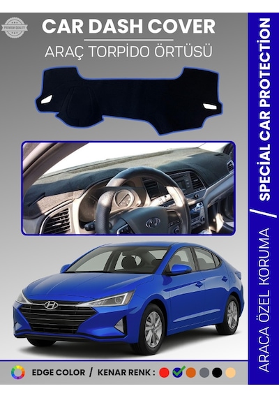 Hyundai Elantra 2017-2020 Torpido Örtüsü Ön Göğüs Halı Araca Özel Çatlamayı Önler Kaymaz - 477 Stiloto