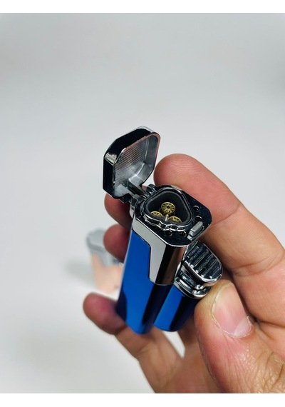 Pürmüzlü Metal Turbo Çakmak 3Gözlü //75Mm