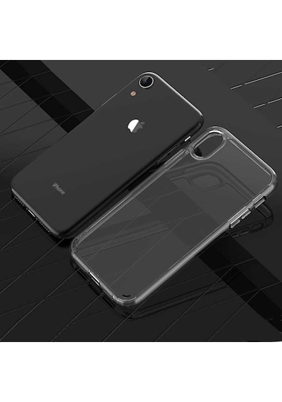 Apple Uyumlu iPhone XR 6.1 Kılıf Zore Coss Şeffaf Sert Silikon Kılıf Renksiz