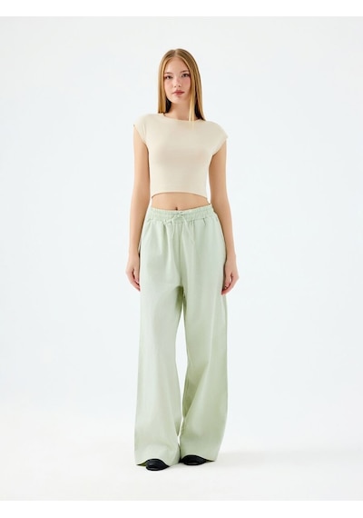 Regular Fit Kadın Pantolon Mint Yeşili