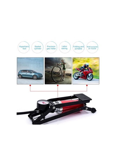 Valkyrie Ayak Lastik Pompası - Araba Bisiklet Motosiklet Top Şişme Yatak