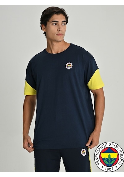 Fenerium Fenerbahçe S.k. 25/26 Sezon Tribün Mesh Baskılı Oversize Fit Tişört Tribün Forması Lacivert