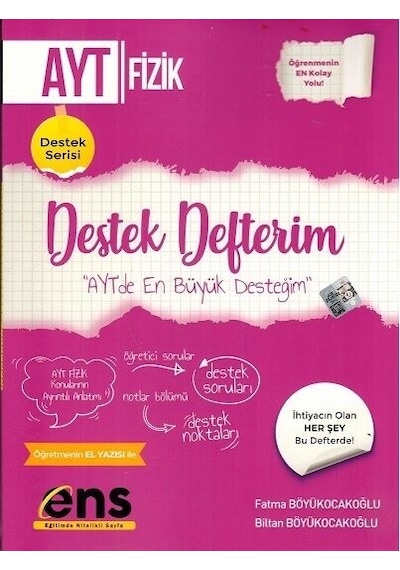 Ens Yayıncılık -Ayt Fizik Destek Defterim