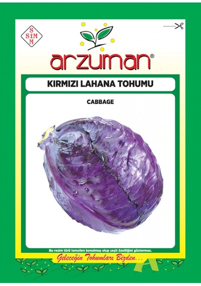 Arzuman Kırmızı Lahana Tohumu 2500 Adet Tohum