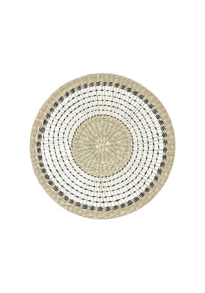 6 Adet Amerikan Servis, Natürel MeridyenDukkan 37 cm Rattan-Yuvarlak-Dekoratif Servis Bej