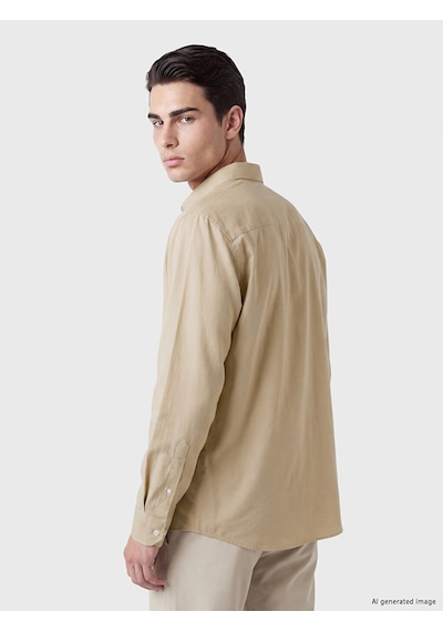 Lcwaıkıkı Classic Bej Regular Fit Erkek Gömlek