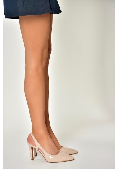 Fox Shoes U404589408 Ten Rugan İnce Topuklu Kadın Ayakkabı Ten
