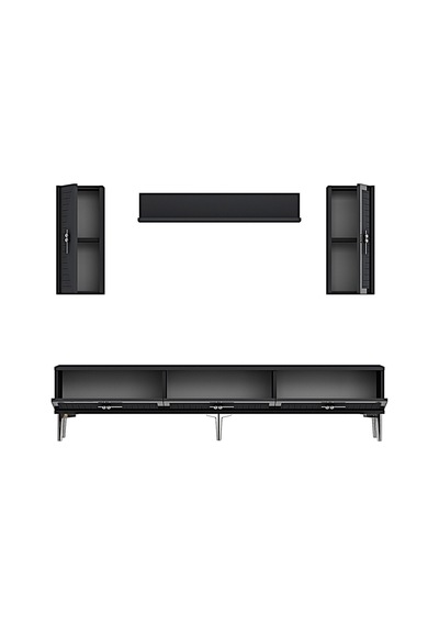 Tvr1801as Tuna Tv Ünitesi Takımı Antrasit-sılver 180cm Antrasit - Gümüş