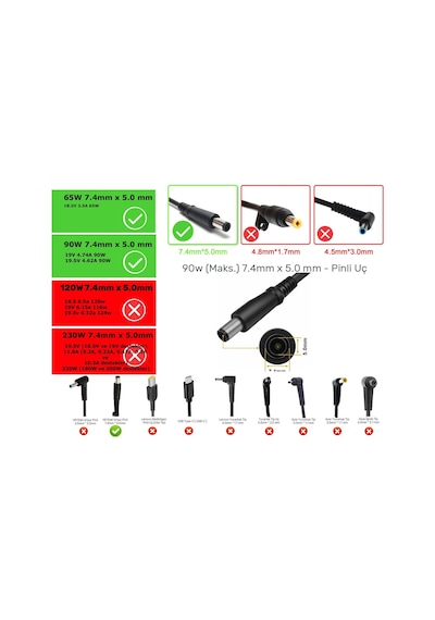 Hp Pavilion G6-2000 Tpn-q110 Uyumlu Adaptör, Şarj Aleti 90w