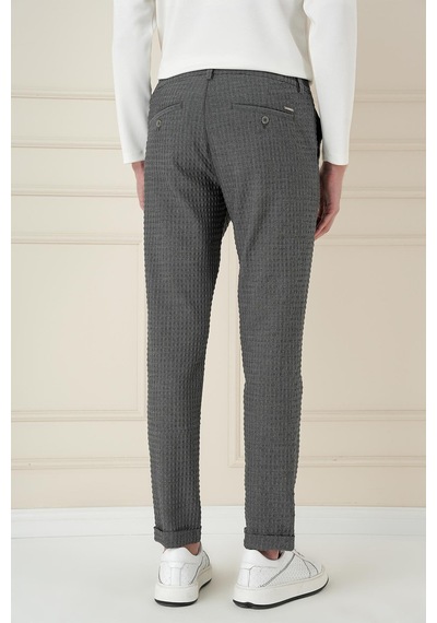 Efor Slim Fit Waffle Kumaş Esnek Pamuk Antrasit Pantolon P 1168 Antrasit
