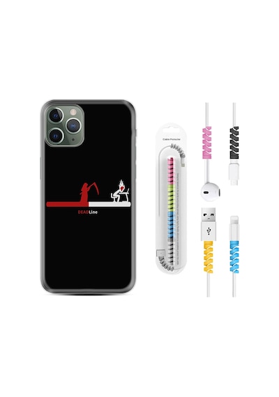 Apple Uyumlu iPhone 13 Pro Max Kılıf Kablo Koruyuculu Dead Line 1662