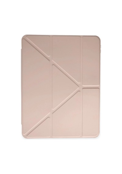 Mey İthalat İpad Uyumlu Pro 12.9 2021 Kılıf Kalemlikli Mars Tablet Kılıfı - Rose Gold Arka Kapak
