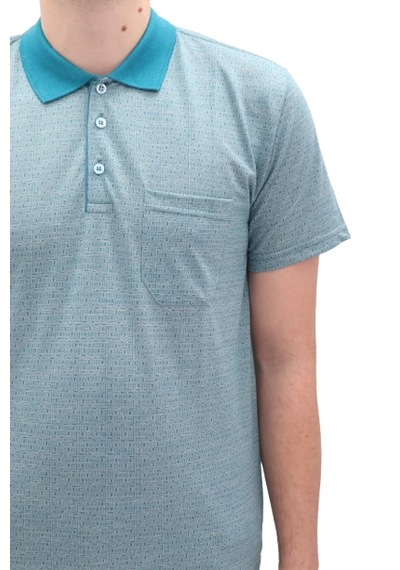 Santa Dmctekstil Erkek Jakarlı Desenli Klasik Kesim Rahat Kalıp Tek Cepli Polo Yaka T-shirt Turkuaz Santa Dmctekstil Erkek Jakarlı Desenli Klasik Kesim Rahat Kalıp Tek Cepli Polo Yaka T-shirt Turkuaz
